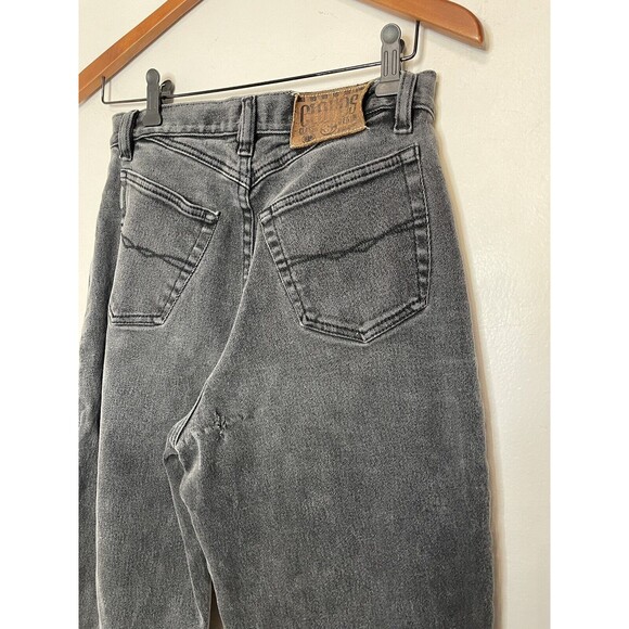 Silver Clouds Jeans Women's 27x31 Black Denim Jeans Hi Rise Straight UK vintage - Picture 12 of 12